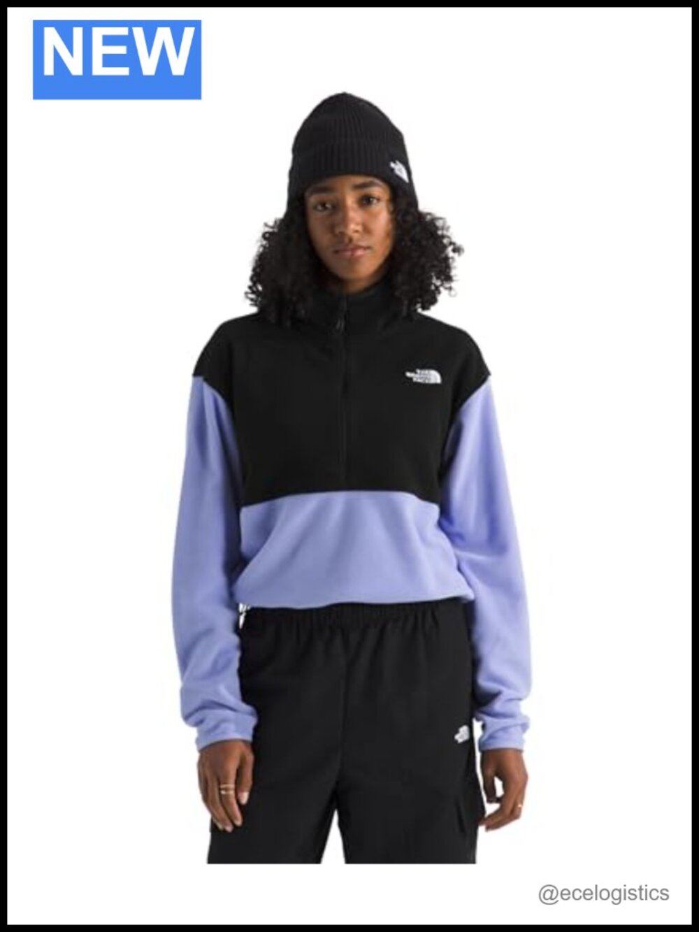 Women's Recycled Fleece Half Zip Jacket with Zip Pockets & Stretch Trim